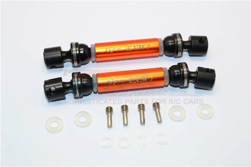 Traxxas E-Maxx Aluminum + Steel Front / Rear Cvd Main Shafts - 1Pr Set Orange 1