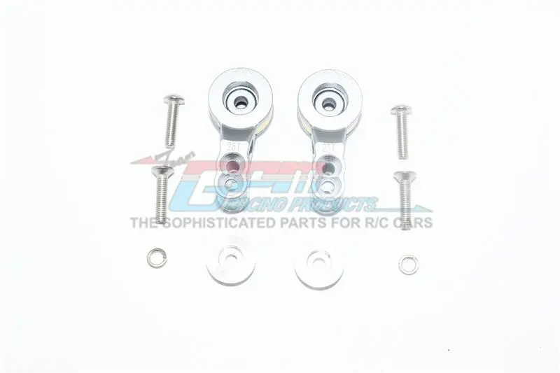 Traxxas E-Revo 2.0 Vxl Brushless (86086-4) Aluminum 25T Servo Horn With Built-In Spring - 2Pc Set Gray Silver 1