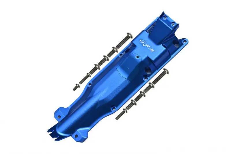 Traxxas E-Revo 2.0 Vxl Brushless (86086-4) Aluminum 3D Skid Plate For Middle Of Chassis - 1 Set Blue 1