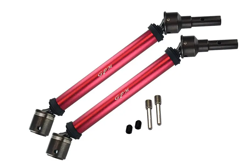 Traxxas E-Revo 2.0 Vxl Brushless (86086-4) Aluminum Body & Steel Joint Adjustable Front / Rear Cvd Shaft - 1Pr Set Red 1