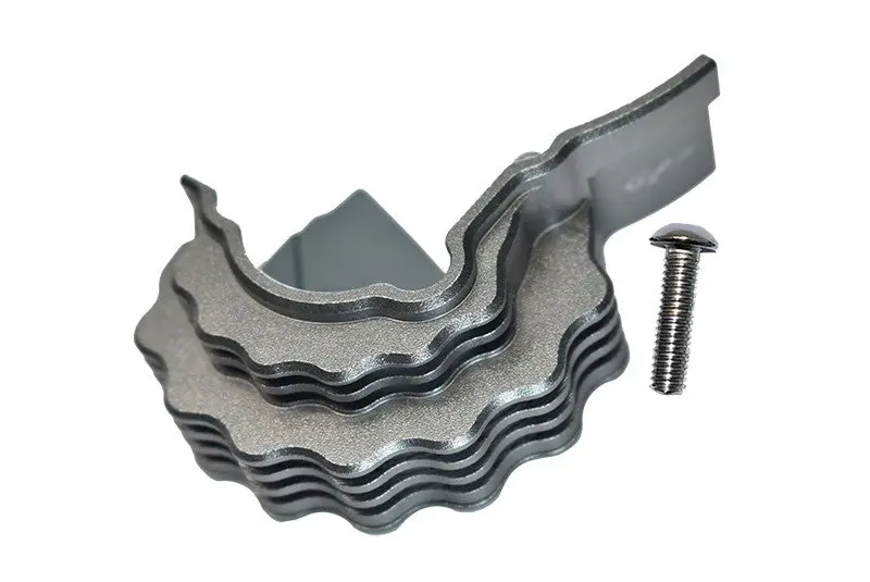 Traxxas E-Revo 2.0 Vxl Brushless (86086-4) Aluminum Center Main Gear Cover With Heat Sink Fins - 1Pc Set Gray Silver 1