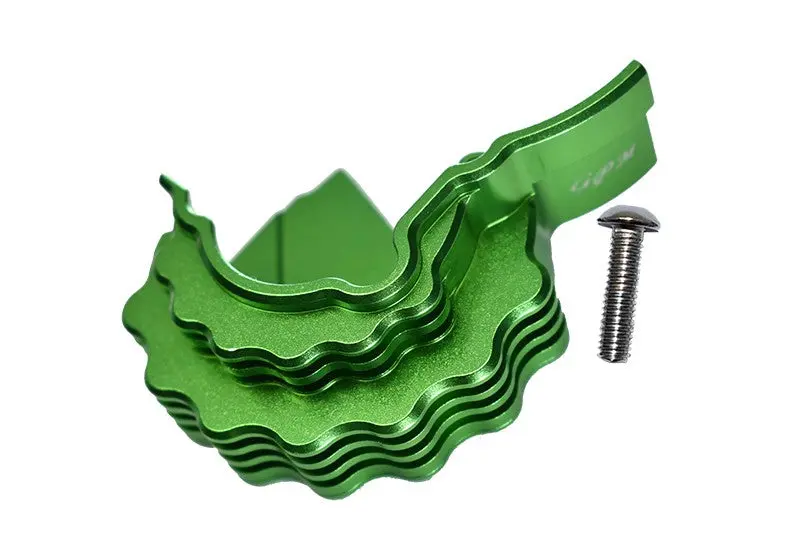 Traxxas E-Revo 2.0 Vxl Brushless (86086-4) Aluminum Center Main Gear Cover With Heat Sink Fins - 1Pc Set Green 1
