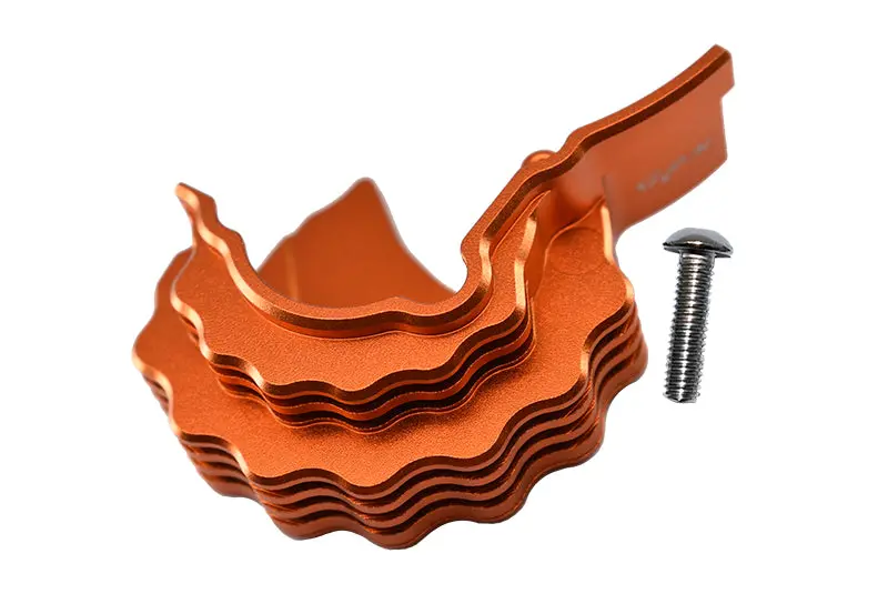 Traxxas E-Revo 2.0 Vxl Brushless (86086-4) Aluminum Center Main Gear Cover With Heat Sink Fins - 1Pc Set Orange 1