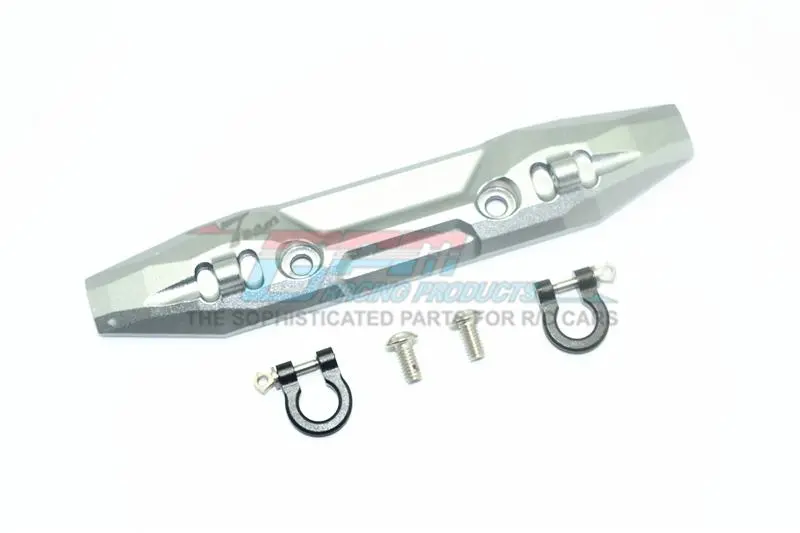 Traxxas E-Revo 2.0 Vxl Brushless (86086-4) Aluminum Front Bumper With D-Rings - 1 Set Gray Silver 1
