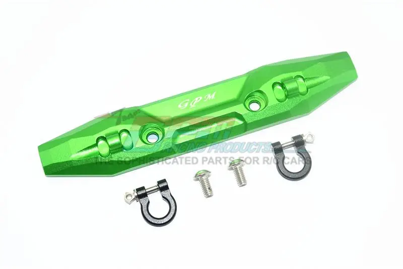 Traxxas E-Revo 2.0 Vxl Brushless (86086-4) Aluminum Front Bumper With D-Rings - 1 Set Green 1