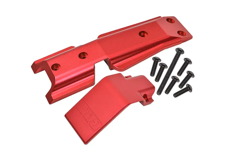 Traxxas E-Revo 2.0 Vxl Brushless (86086-4) Aluminum Front Skid Plate - 2Pc Set Red 1