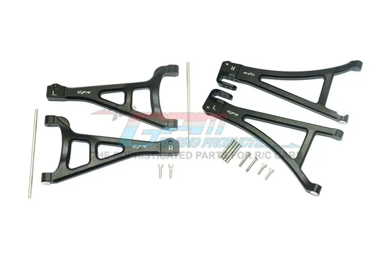 Traxxas E-Revo 2.0 Vxl Brushless (86086-4) Aluminum Front Suspension Arm Set (Upper+Lower) - 4Pc Set Black 1