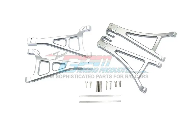 Traxxas E-Revo 2.0 Vxl Brushless (86086-4) Aluminum Front Suspension Arm Set (Upper+Lower) - 4Pc Set Gray Silver 1