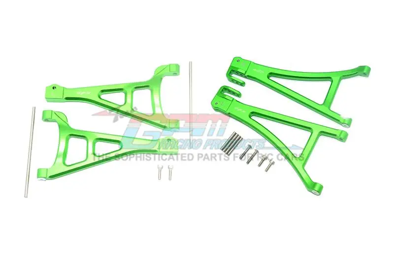 Traxxas E-Revo 2.0 Vxl Brushless (86086-4) Aluminum Front Suspension Arm Set (Upper+Lower) - 4Pc Set Green 1