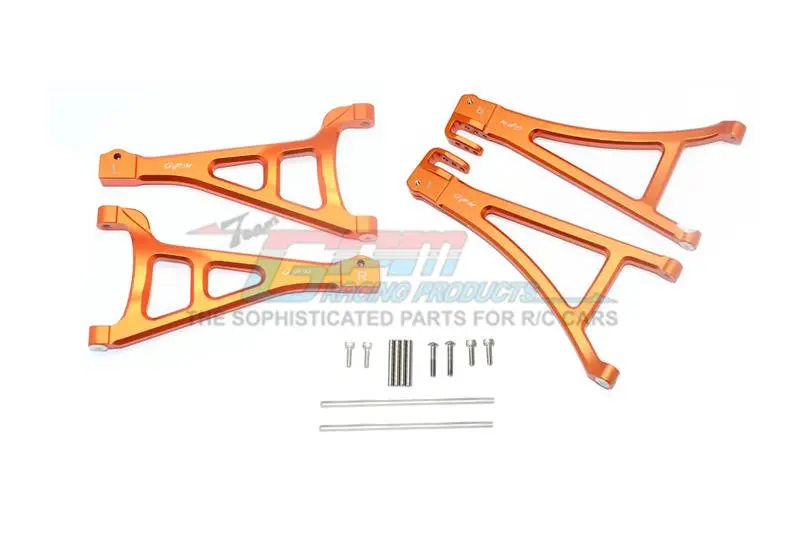 Traxxas E-Revo 2.0 Vxl Brushless (86086-4) Aluminum Front Suspension Arm Set (Upper+Lower) - 4Pc Set Orange 1