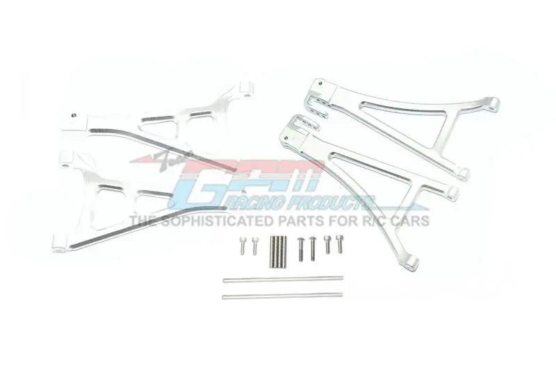 Traxxas E-Revo 2.0 Vxl Brushless (86086-4) Aluminum Front Suspension Arm Set (Upper+Lower) - 4Pc Set Silver 1