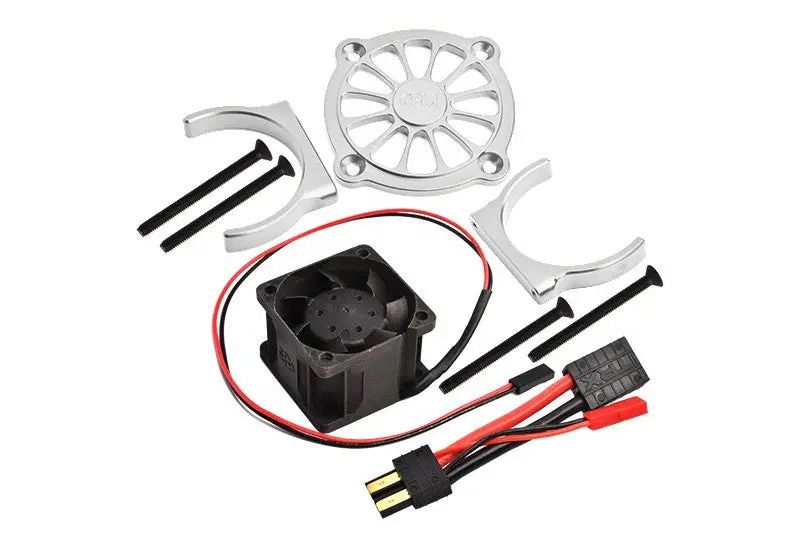 Traxxas E-Revo 2.0 Vxl Brushless (86086-4) Aluminum Motor Heatsink With Cooling Fan - 1 Set Silver 1