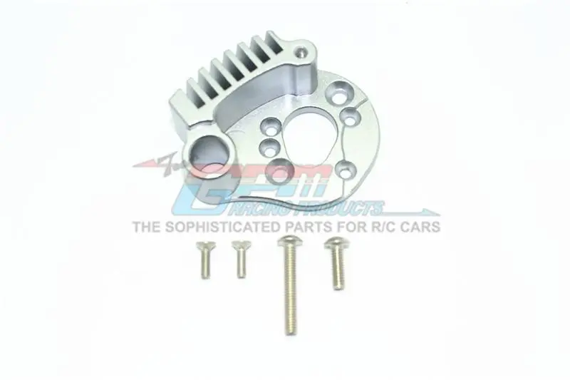 Traxxas E-Revo 2.0 Vxl Brushless (86086-4) Aluminum Motor Mount With Heat Sink Fins - 1Pc Set Gray Silver 1