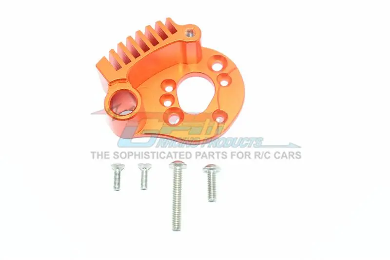 Traxxas E-Revo 2.0 Vxl Brushless (86086-4) Aluminum Motor Mount With Heat Sink Fins - 1Pc Set Orange 1