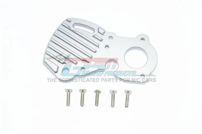 Traxxas E-Revo 2.0 Vxl Brushless (86086-4) Aluminum Motor Plate With Heat Sink Fins - 1Pc Set Gray Silver 1