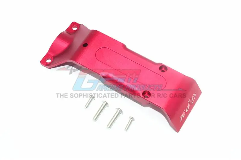 Traxxas E-Revo 2.0 Vxl Brushless (86086-4) Aluminum Rear Skid Plate - 1Pc Set Red 1