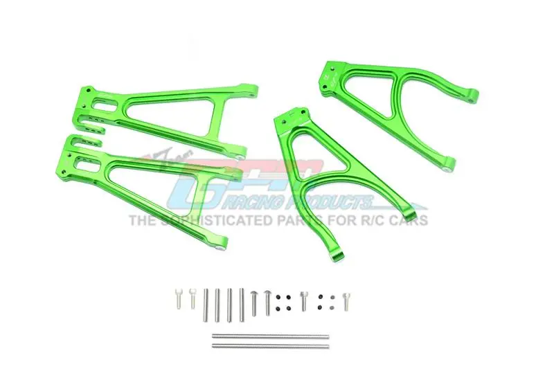 Traxxas E-Revo 2.0 Vxl Brushless (86086-4) Aluminum Rear Suspension Arm Set (Upper+Lower) - 4Pc Set Green 1