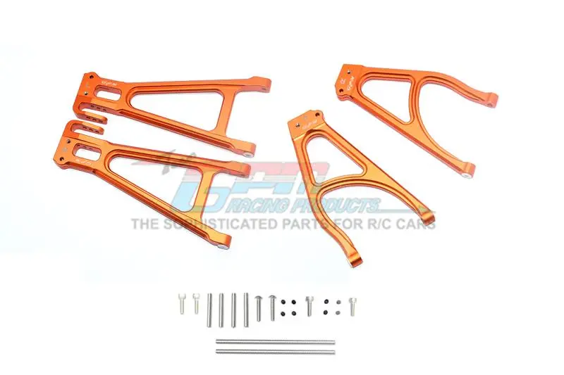 Traxxas E-Revo 2.0 Vxl Brushless (86086-4) Aluminum Rear Suspension Arm Set (Upper+Lower) - 4Pc Set Orange 1