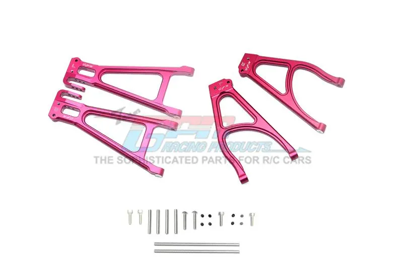 Traxxas E-Revo 2.0 Vxl Brushless (86086-4) Aluminum Rear Suspension Arm Set (Upper+Lower) - 4Pc Set Red 1