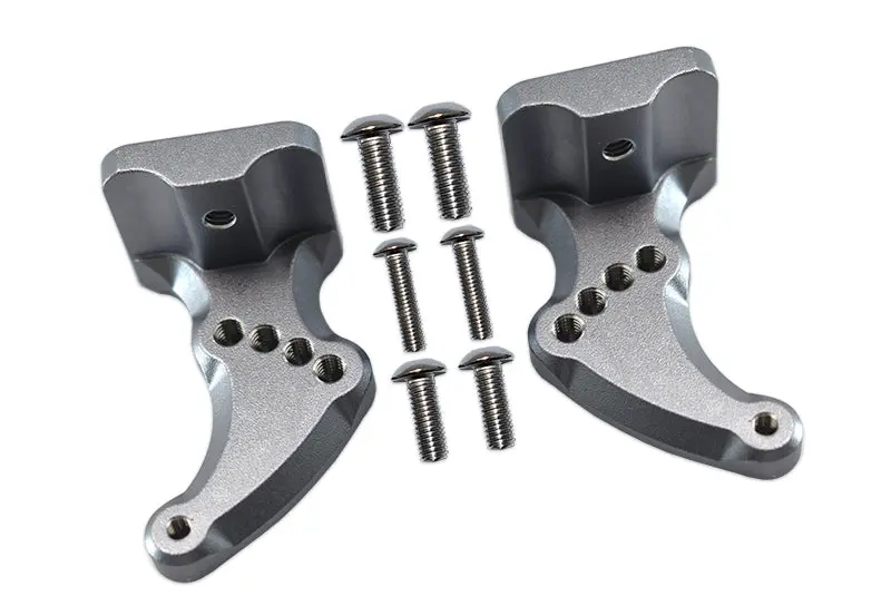 Traxxas E-Revo 2.0 Vxl Brushless (86086-4) Aluminum Rear Wing Mount - 2Pc Set Gray Silver 1