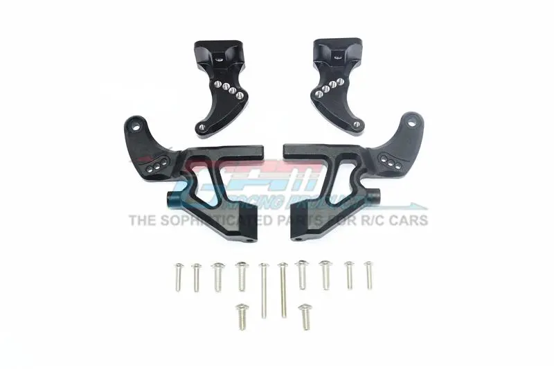 Traxxas E-Revo 2.0 Vxl Brushless (86086-4) Aluminum Rear Wing Mount Full Set - 4Pc Set Black 1