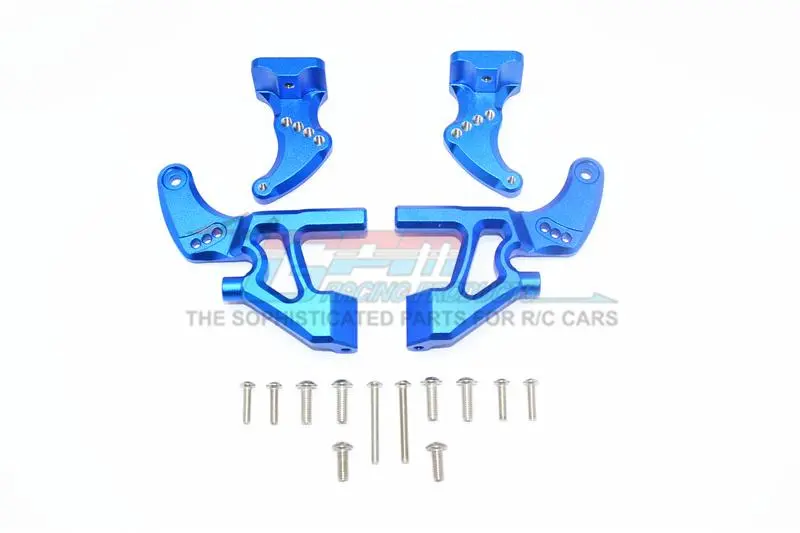 Traxxas E-Revo 2.0 Vxl Brushless (86086-4) Aluminum Rear Wing Mount Full Set - 4Pc Set Blue 1