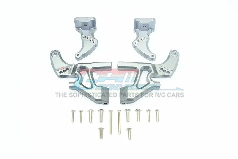 Traxxas E-Revo 2.0 Vxl Brushless (86086-4) Aluminum Rear Wing Mount Full Set - 4Pc Set Gray Silver 1
