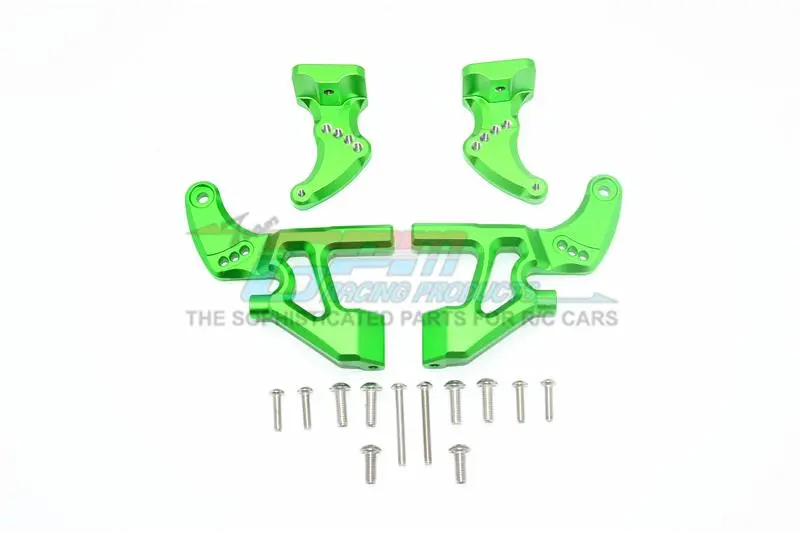Traxxas E-Revo 2.0 Vxl Brushless (86086-4) Aluminum Rear Wing Mount Full Set - 4Pc Set Green 1