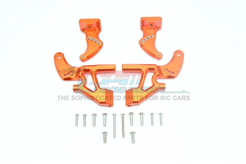 Traxxas E-Revo 2.0 Vxl Brushless (86086-4) Aluminum Rear Wing Mount Full Set - 4Pc Set Orange 1