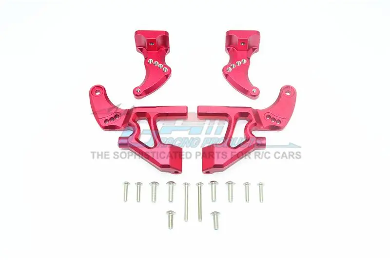 Traxxas E-Revo 2.0 Vxl Brushless (86086-4) Aluminum Rear Wing Mount Full Set - 4Pc Set Red 1