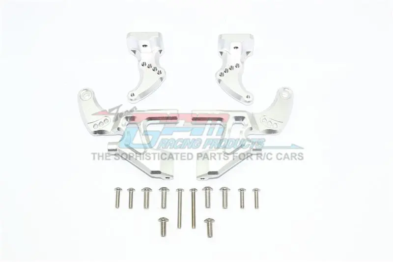 Traxxas E-Revo 2.0 Vxl Brushless (86086-4) Aluminum Rear Wing Mount Full Set - 4Pc Set Silver 1