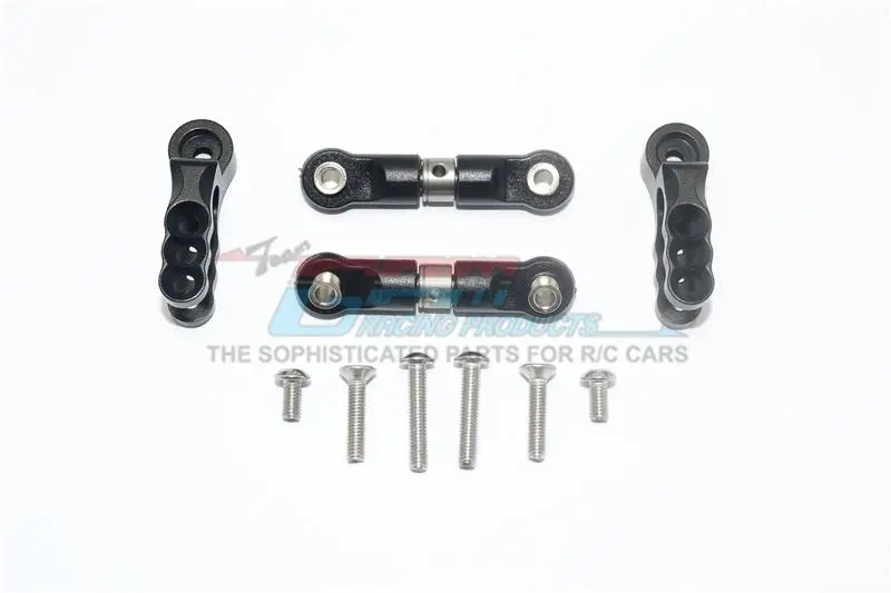 Traxxas E-Revo 2.0 Vxl Brushless (86086-4) Aluminum Servo Horn With Stainless Steel Adjustable Steering Link - 4Pc Set Black 1