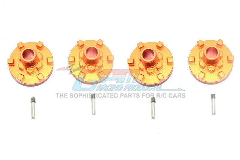 Traxxas E-Revo 2.0 Vxl Brushless (86086-4) Aluminum Wheel Hex Claw - 4Pc Set Orange 1