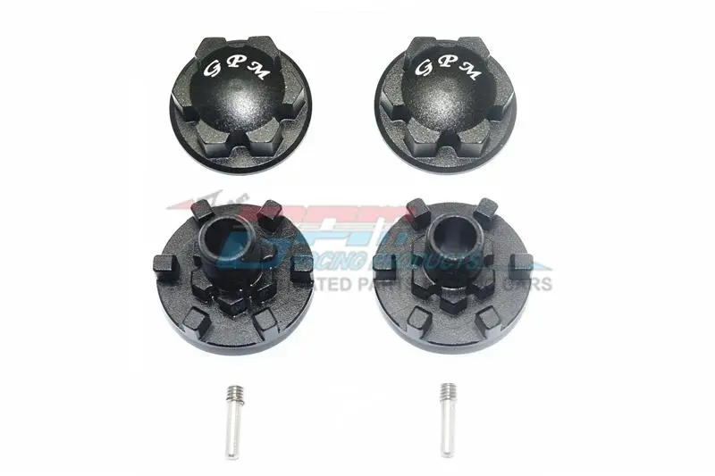 Traxxas E-Revo 2.0 Vxl Brushless (86086-4) Aluminum Wheel Hex Claw + Wheel Lock - 4Pc Set Black 1