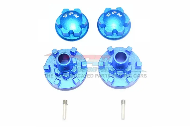 Traxxas E-Revo 2.0 Vxl Brushless (86086-4) Aluminum Wheel Hex Claw + Wheel Lock - 4Pc Set Blue 1