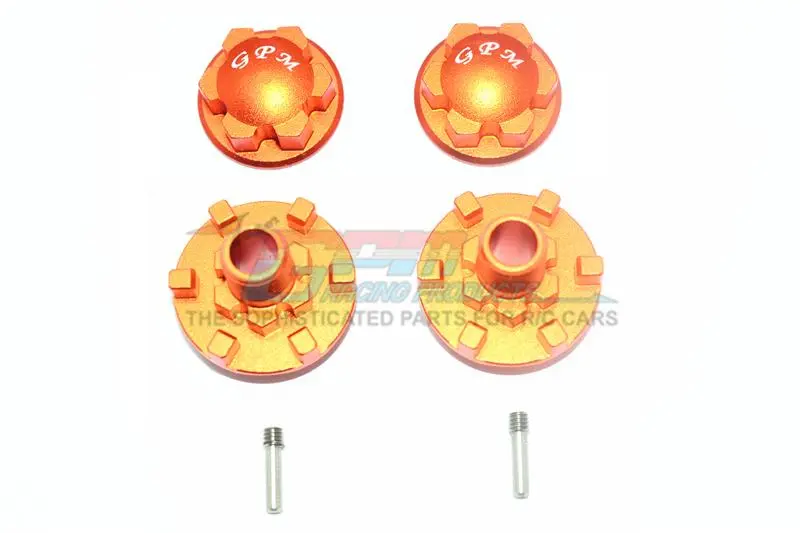 Traxxas E-Revo 2.0 Vxl Brushless (86086-4) Aluminum Wheel Hex Claw + Wheel Lock - 4Pc Set Orange 1