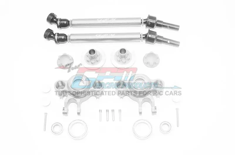 Traxxas E-Revo Brushless (56087-1) Aluminum Upgrade Set (Cvd, Front/Rear Knuckle Arms, Wheel Hex Claw + Wheel Lock) - 26Pc Set Silver 1