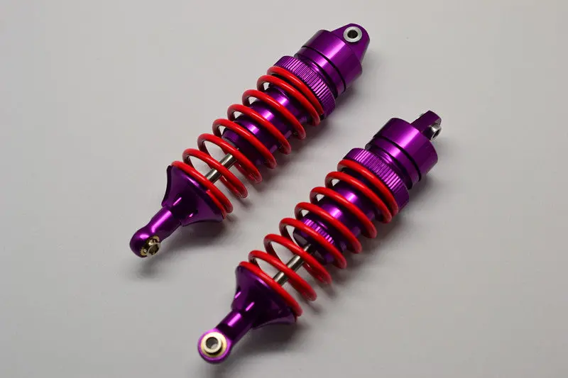 Traxxas E-Revo Brushless / E-Revo Vxl 2.0 / Revo / Revo 3.3 Aluminum Front/Rear Adjustable Spring Dampers (85Mm) With Aluminum Ball Ends - 1 Pr Set Purple 1