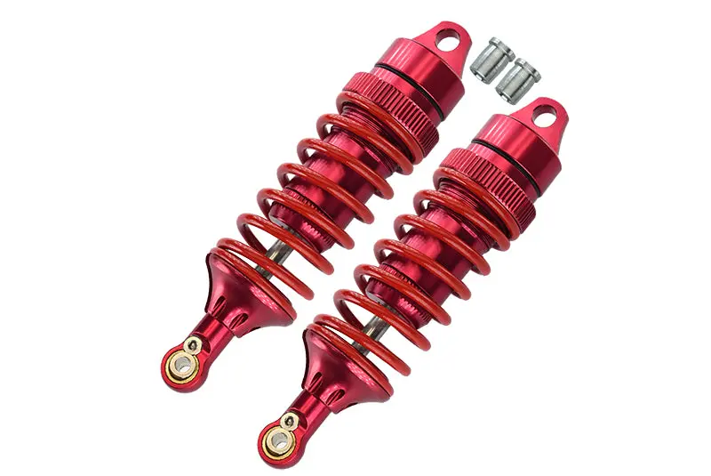 Traxxas E-Revo Brushless / E-Revo Vxl 2.0 / Revo / Revo 3.3 Aluminum Front/Rear Adjustable Spring Dampers (85Mm) With Aluminum Ball Ends - 1 Pr Set Red 1