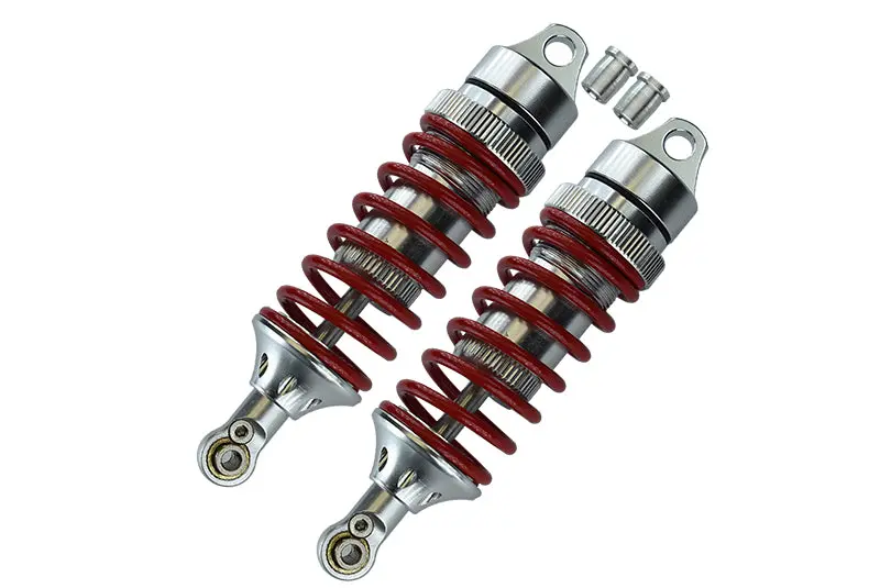 Traxxas E-Revo Brushless / E-Revo Vxl 2.0 / Revo / Revo 3.3  Aluminum Front/Rear Adjustable Spring Dampers (85Mm) With Aluminum Ball Ends - 1Pr Set Silver 1