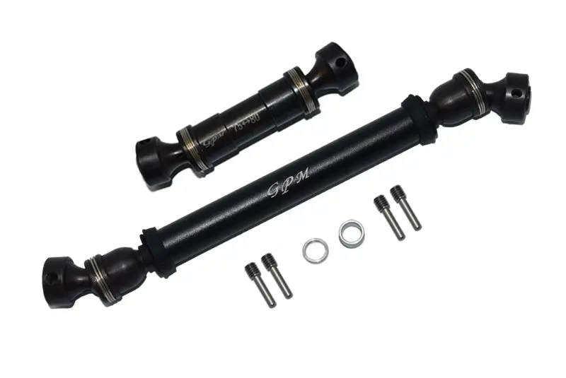 Traxxas E-Revo Brushless / E-Revo Vxl 2.0 / Summit Steel #45 + Aluminum Front + Rear Drive Shaft - 8Pc Set Black 1