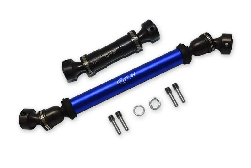Traxxas E-Revo Brushless / E-Revo Vxl 2.0 / Summit Steel #45 + Aluminum Front + Rear Drive Shaft - 8Pc Set Blue 1