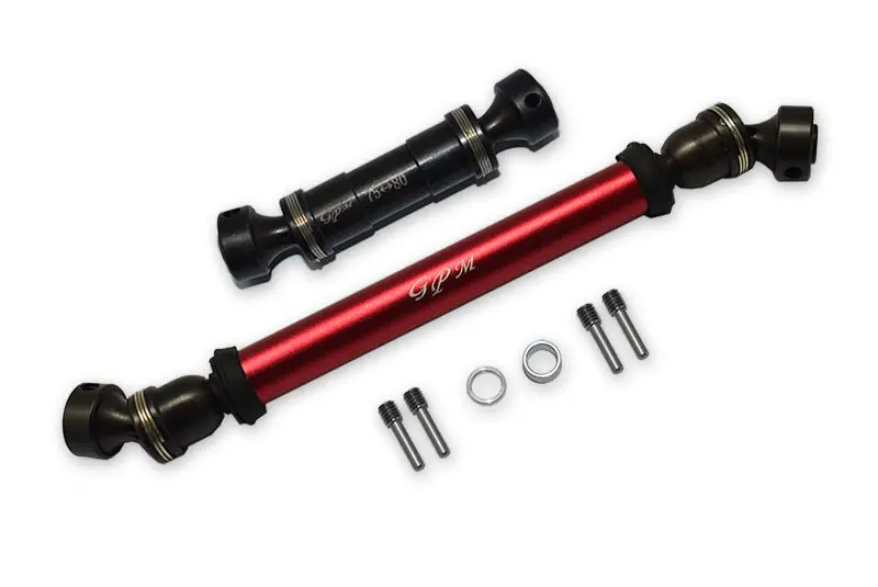 Traxxas E-Revo Brushless / E-Revo Vxl 2.0 / Summit Steel #45 + Aluminum Front + Rear Drive Shaft - 8Pc Set Red 1