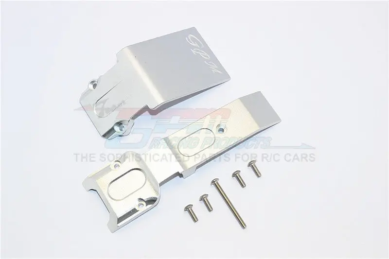 Traxxas E-Revo Brushless Edition Aluminum Front Skid Plate - 2Pcs Set Silver 1