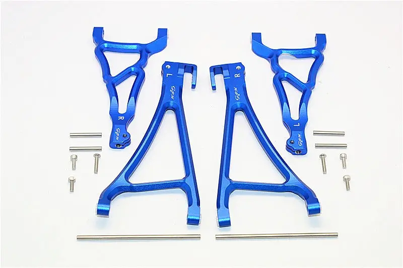 Traxxas E-Revo Brushless Edition Aluminum Front Upper & Lower Suspension Arm - 4Pcs Set Blue 1