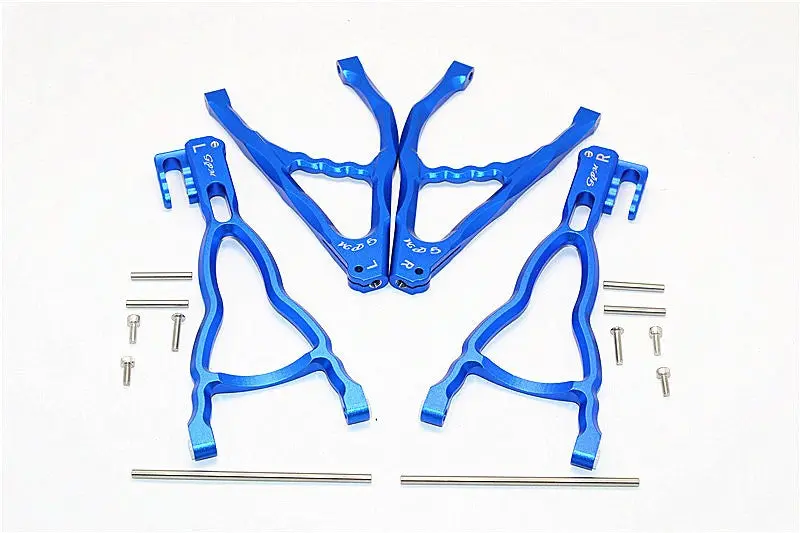 Traxxas E-Revo Brushless Edition Aluminum Rear Upper & Lower Suspension Arm - 4Pcs Set Blue 1