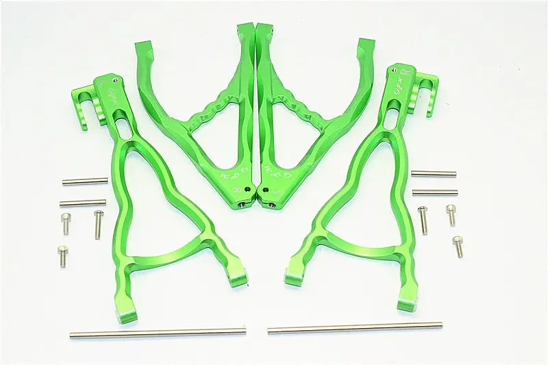 Traxxas E-Revo Brushless Edition Aluminum Rear Upper & Lower Suspension Arm - 4Pcs Set Green 1