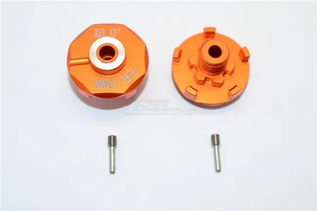 Traxxas E-Revo Brushless Edition Aluminum Wheel Hex Claw (+6Mm) - 2Pcs Orange 1