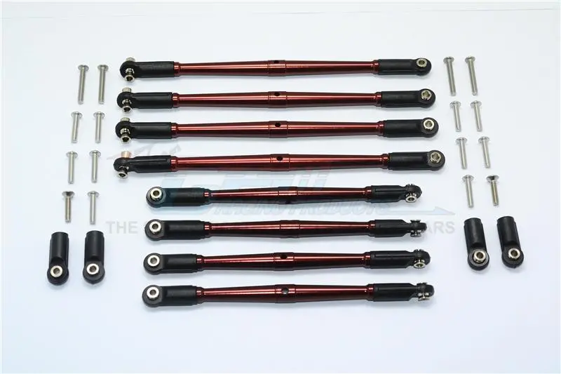 Traxxas E-Revo Brushless / Summit / Revo / Revo 3.3 Aluminum Anti-Clockwise Thread Steering Tie Rod - 8Pcs Set Brown 1