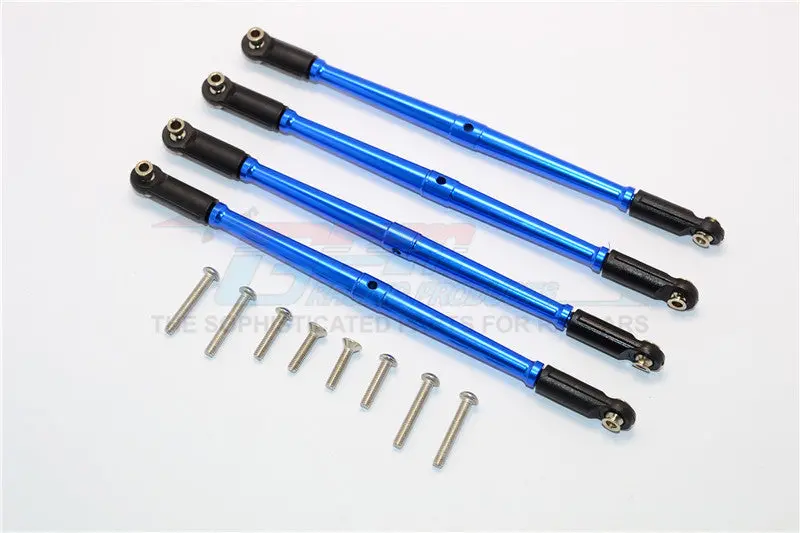 Traxxas E-Revo Brushless / Summit / Revo / Revo 3.3 Aluminum Front Steering And Rear Supporting Links - 4Pcs Set Blue 1
